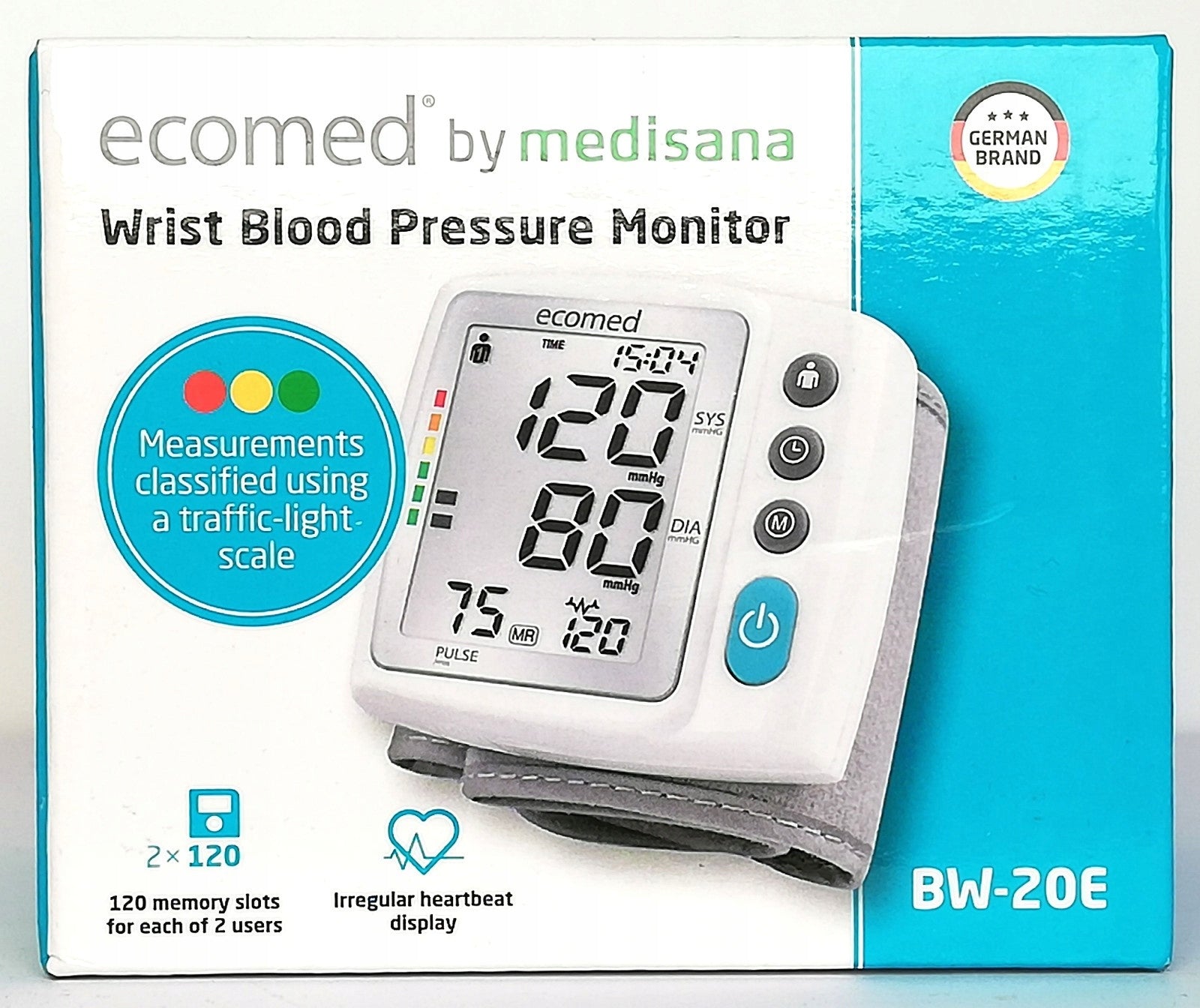 MEDISANA Wrist blood pressure monitor BW20E with large display (76/RT333 Packaging status original