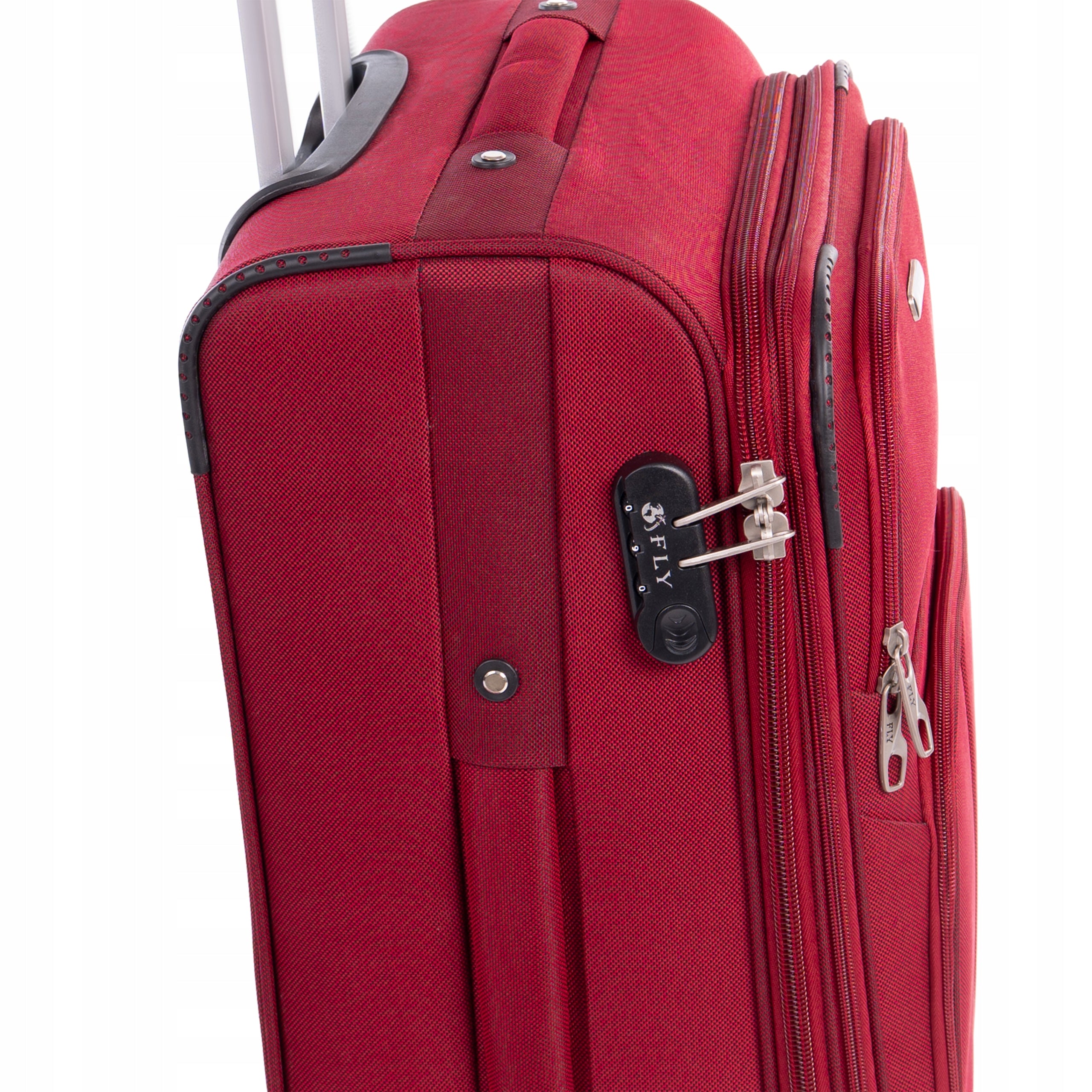 MEDIUM SUITCASE ON WHEELS TRAVEL LUGGAGE Soft XL Model 1316 FLY