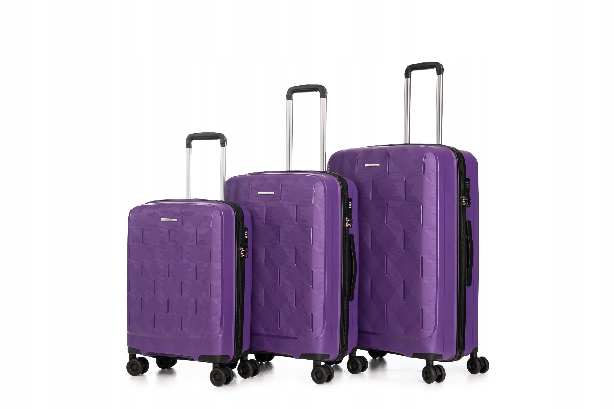 MEDIUM TRAVEL SUITCASE ON WHEELS HARD 24" POLYPROPYLENE CAPRI VIOLET Width (longer edge) 44 cm