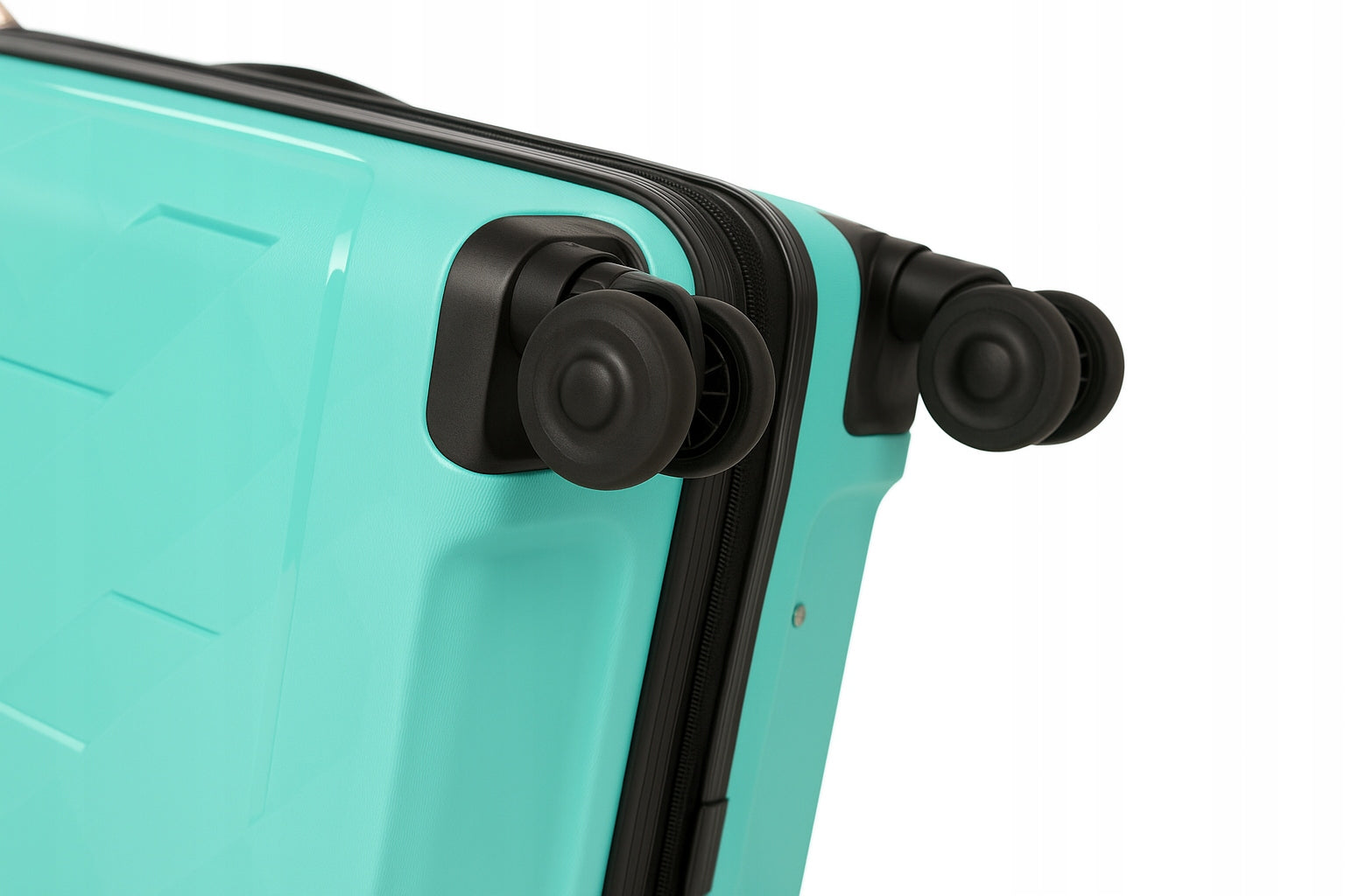 MEDIUM TRAVEL SUITCASE WITH WHEELS HARD 24" POLYPROPYLENE CAPRI MINT Width (longer edge) 44 cm