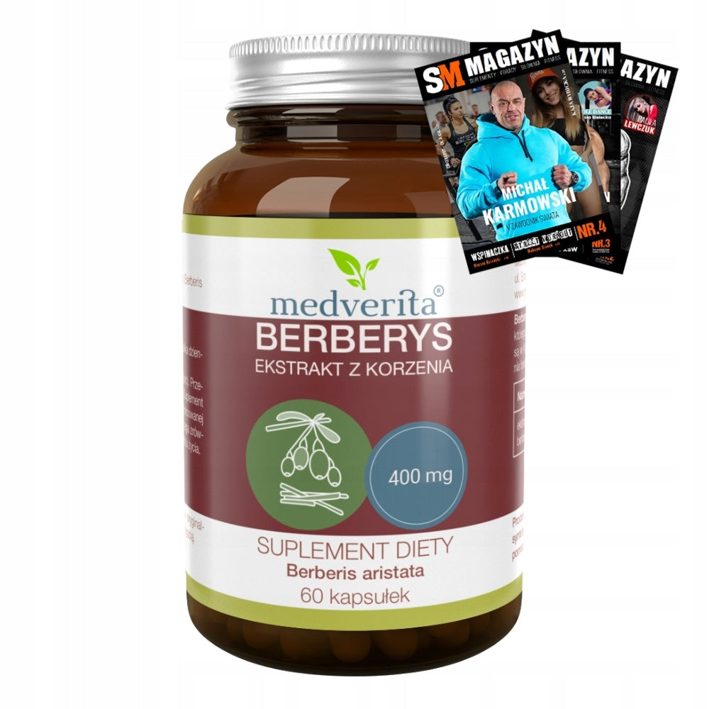 MEDVERITA BERBERINE HCL EXTRACT 98% barberry 400mg 60 kaps BERBERINE