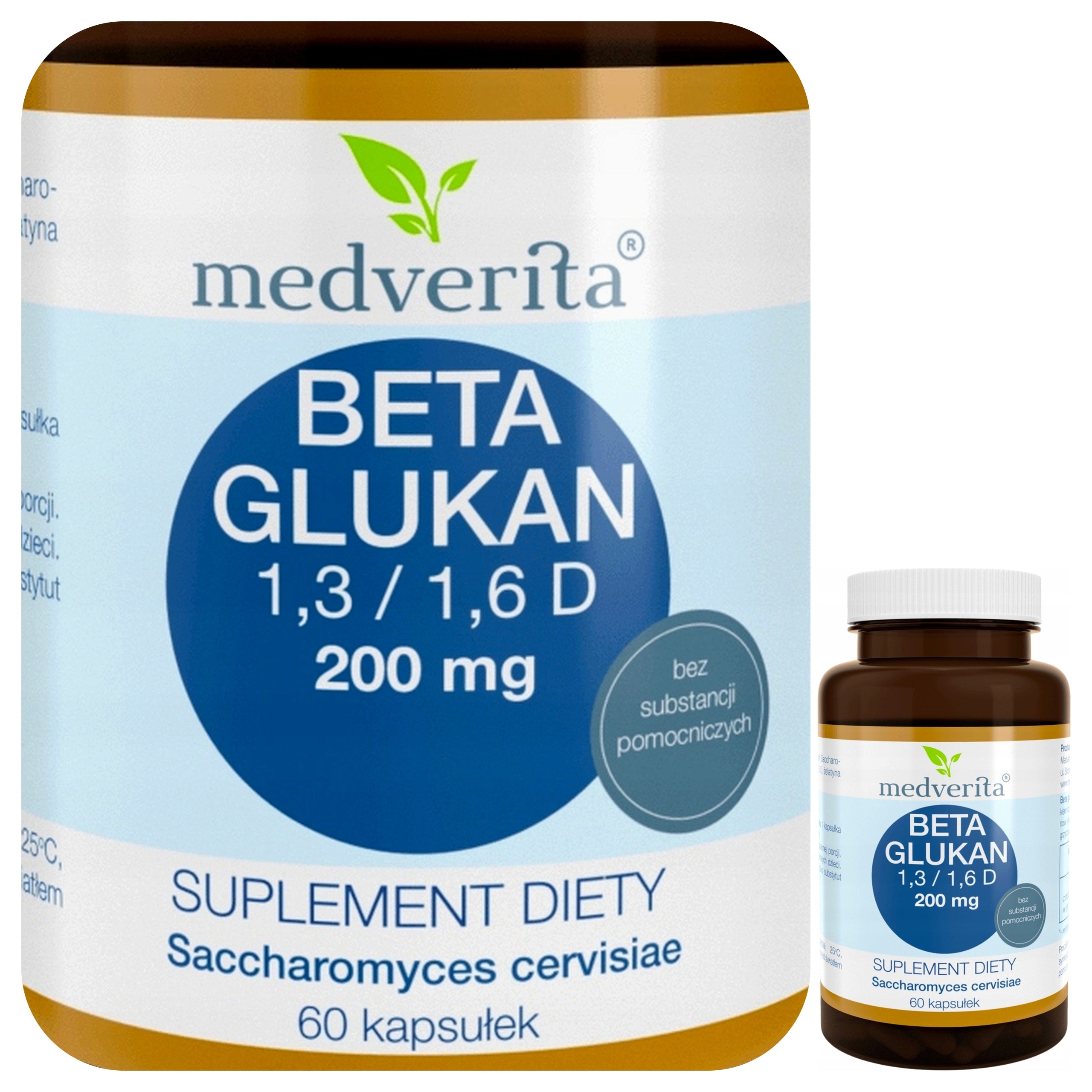 MEDVERITA Beta Glucan 1,3/1,6 D 200 mg Saccharomyces Cerevisiae 60 kaps.