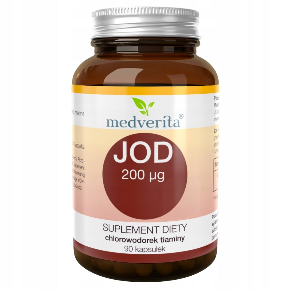 MEDVERITA IODINE 200ug 90cap THYROID ENERGY DELAYS SKIN AGING Manufacturer code 5903686580765