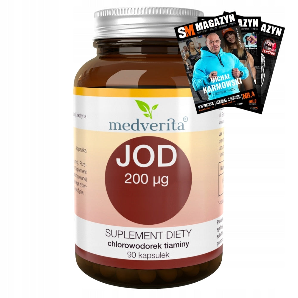 MEDVERITA IODINE 200ug 90cap THYROID ENERGY DELAYS SKIN AGING