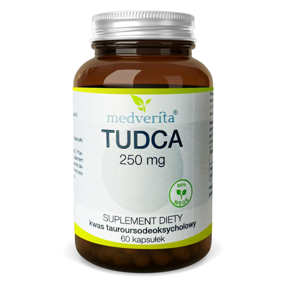 MEDVERITA TUDCA TAUROURSODEOXYCHYLIC ACID 60 kaps TUDCA 250 mg Expiration date at least six months from the date of purchase