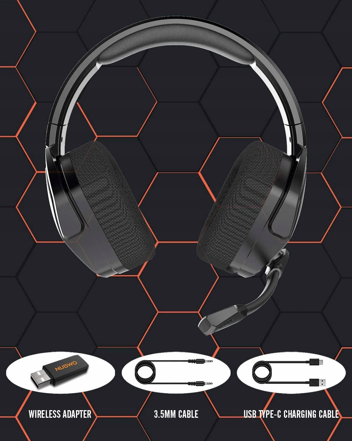 MEGA CHEAP!!Over-ear headphones Nubwo G06 black-blue Manufacturer code 781791521119