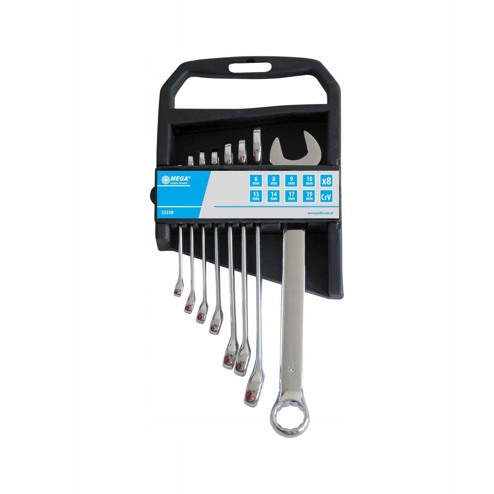 MEGA Flat eye wrenches CrV 6-22mm set - 12 elements
