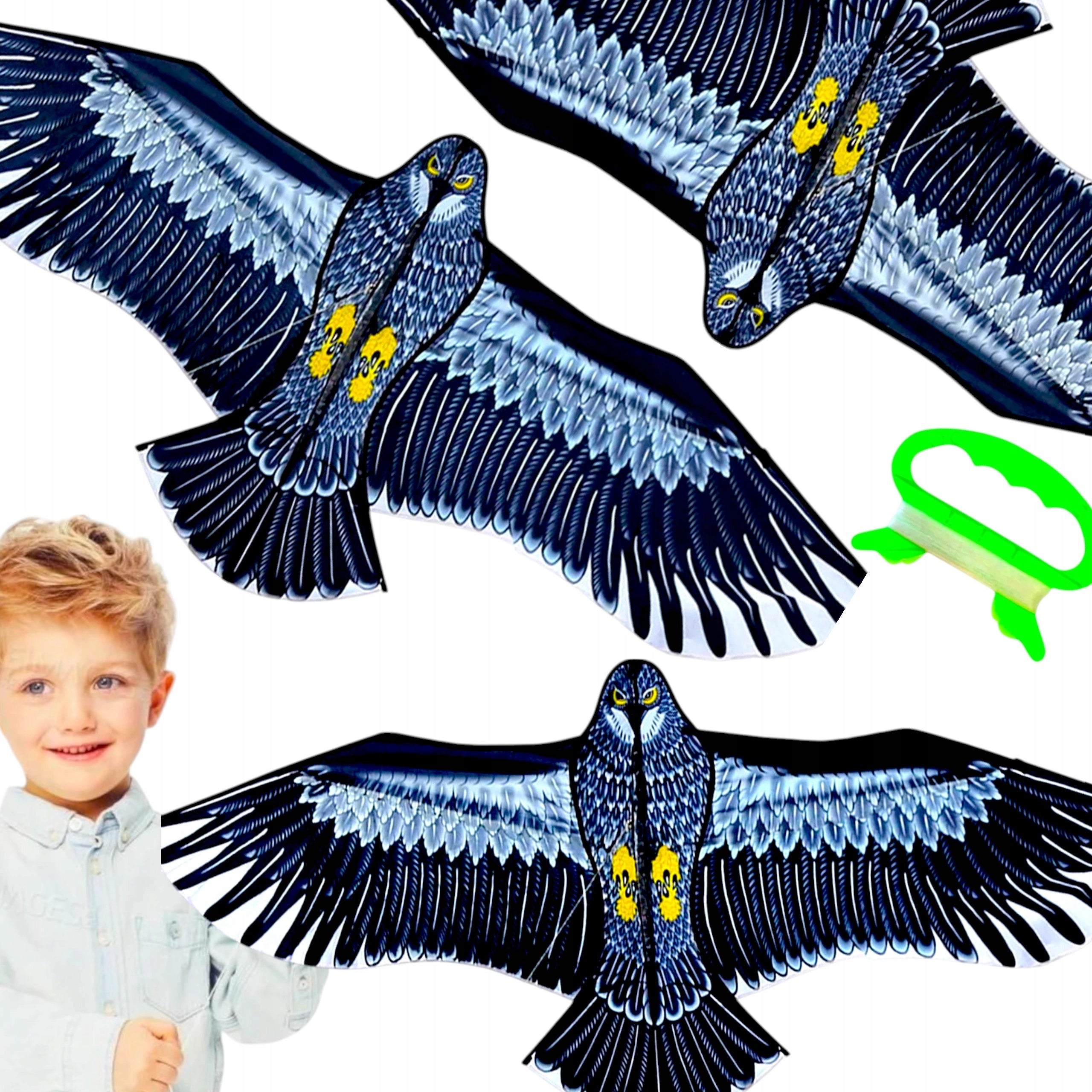 MEGA KITE EAGLE STRONG LARGE HUGE BIRD XXL 130 CM BIRD REPELLENT Brand Toys