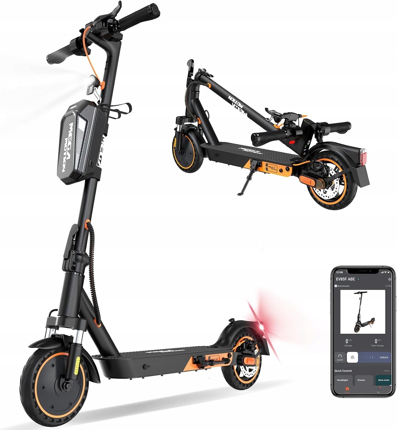 MEGA MOTION EV85F E Scooter , electric scooter with 400W motor, APP