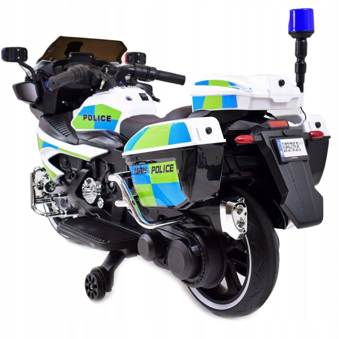 MEGA POLICE BIKE FOR BATTERY, ROOSTER, MEGAPHONE, POWER/BEJ8188 Brand Import Super-toys