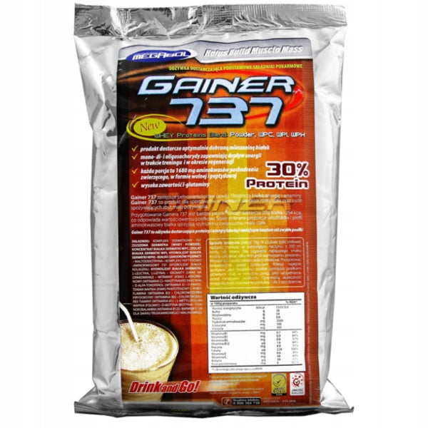 MEGABOL GAINER 737 500g PROTEIN CARBOHYDRATES MASS WHEY COMPLEX Expiration date at least six months from the date of purchase