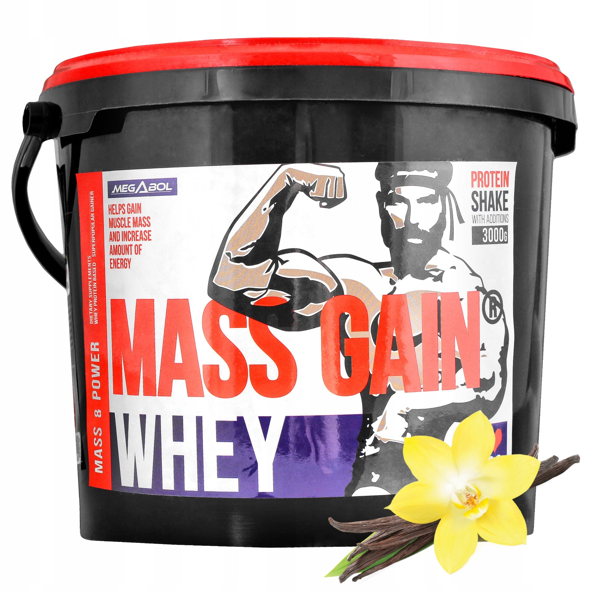 MEGABOL WHEY MASS GAIN 3000G GAINER MASS STRENGTH ! !