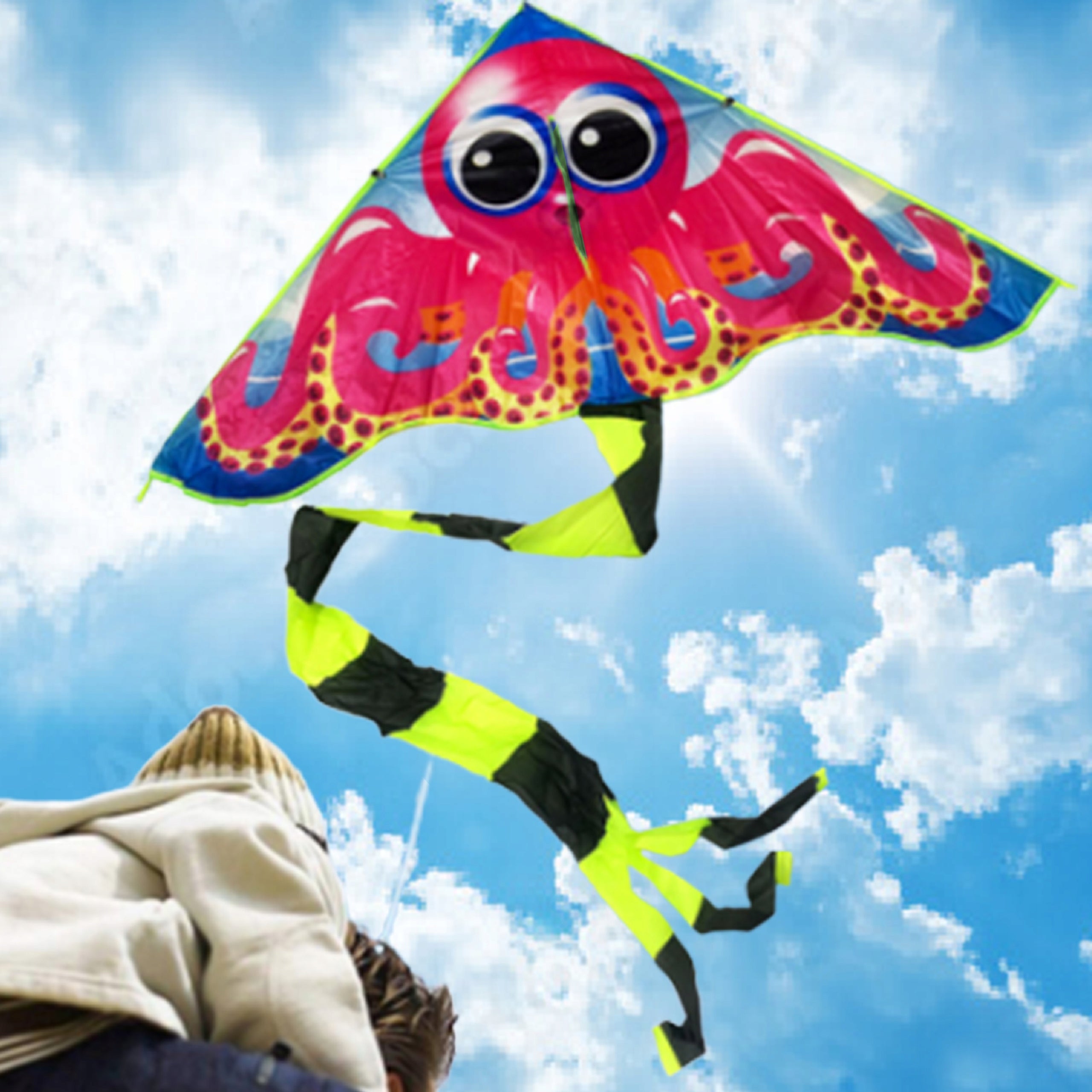 MEGADIDI KITE with TAIL sea adventure OCTOPUS 190 cm Brand no brand