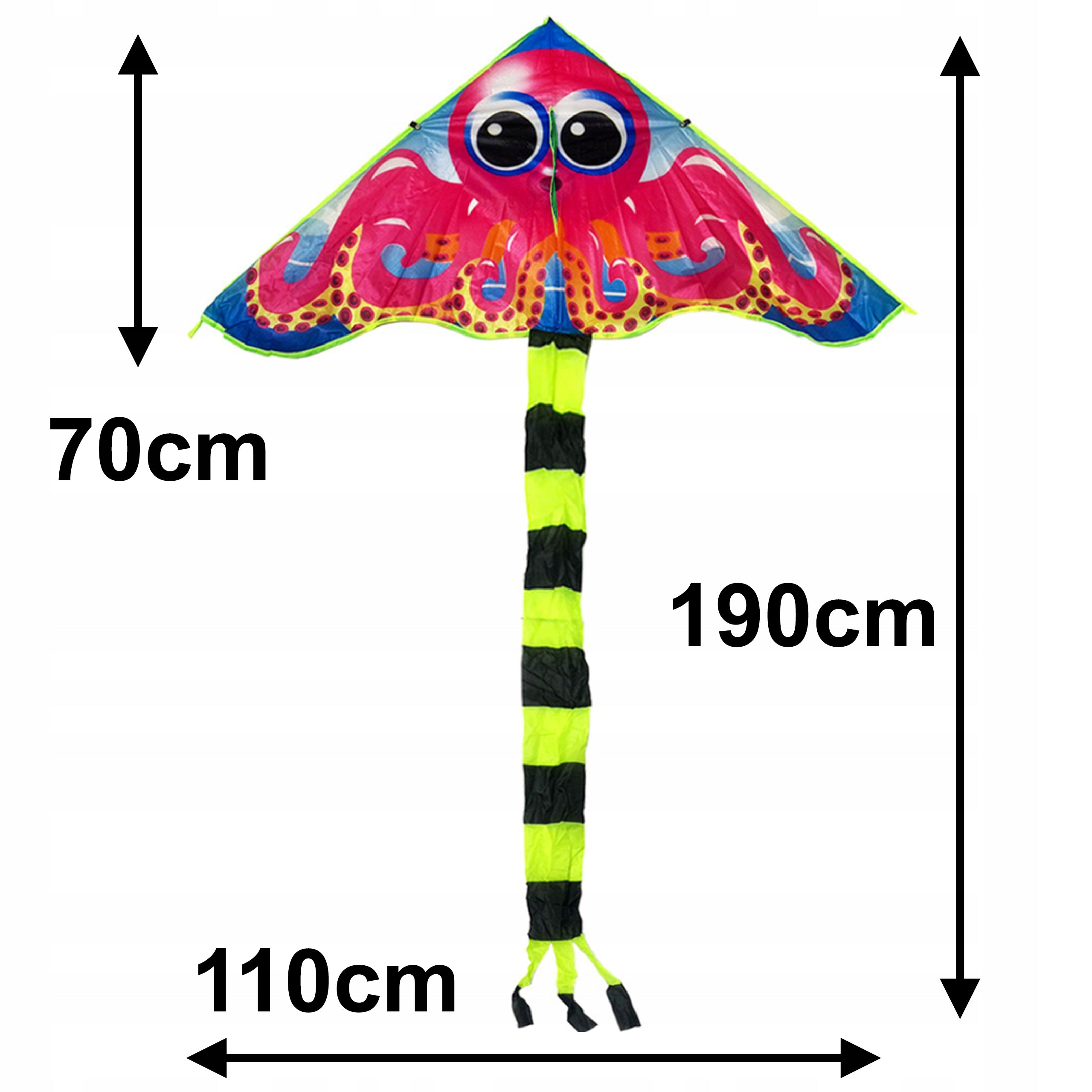 MEGADIDI KITE with TAIL sea adventure OCTOPUS 190 cm EAN (GTIN) 5901960621388