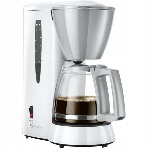 MELITTA Coffee Maker With Filters 5 Cups Glass Jug White Brand Melitta