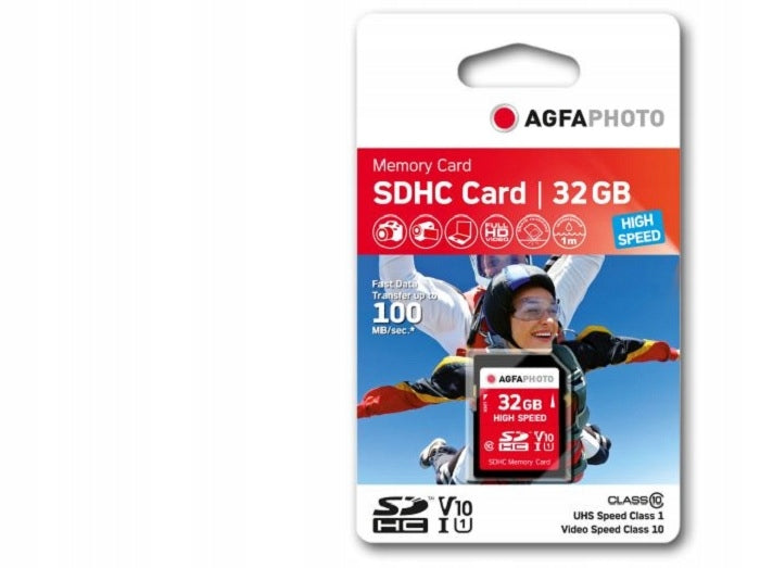 MEMORY CARD AGFA SDHC SD HC 32GB 32GB CLASS 10 100MB/s V10