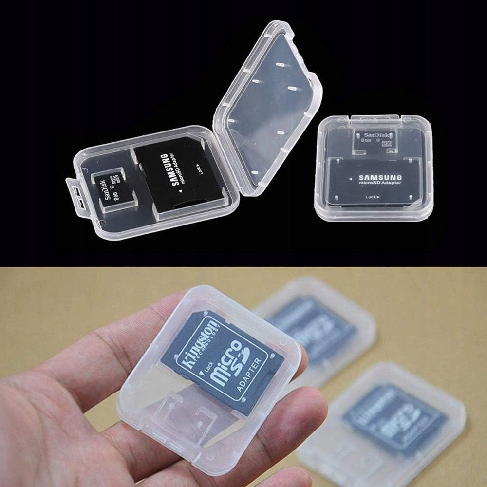 MEMORY CARD HOLDER SD SIM SET OF 20 PIECES STORAGE TRANSPARENT Manufacturer no brand