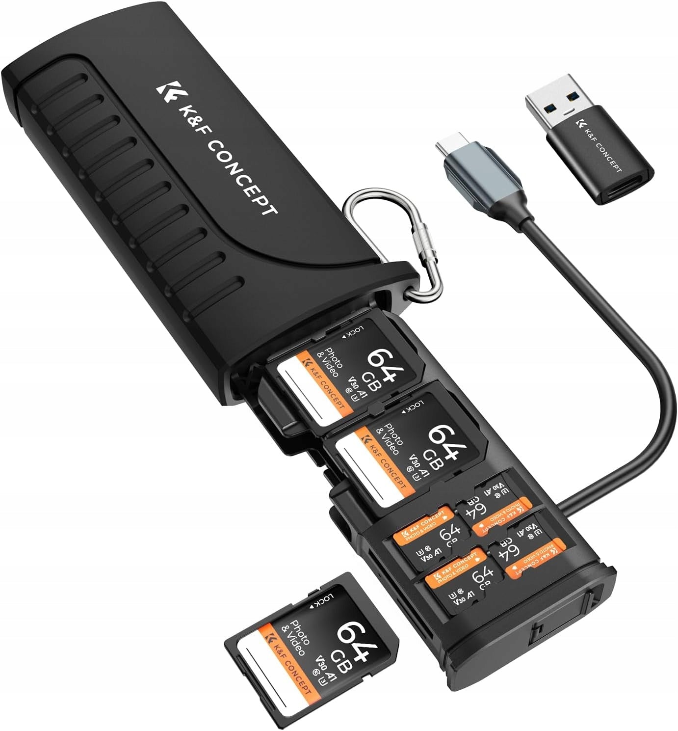 MEMORY CARD READER SD TF NANO SIM 2IN1 USB-C COMPACT