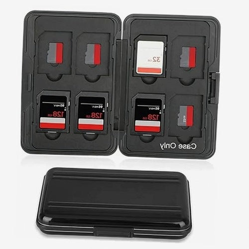 MEMORY CARD STORAGE BOX ALUMINUM WATERPROOF BLACK