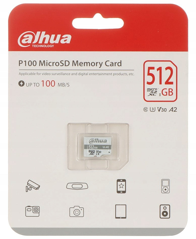 MEMORY CARD TF-P100/512GB microSD UHS-I, SDXC 512GB DAHUA Manufacturer Dahua