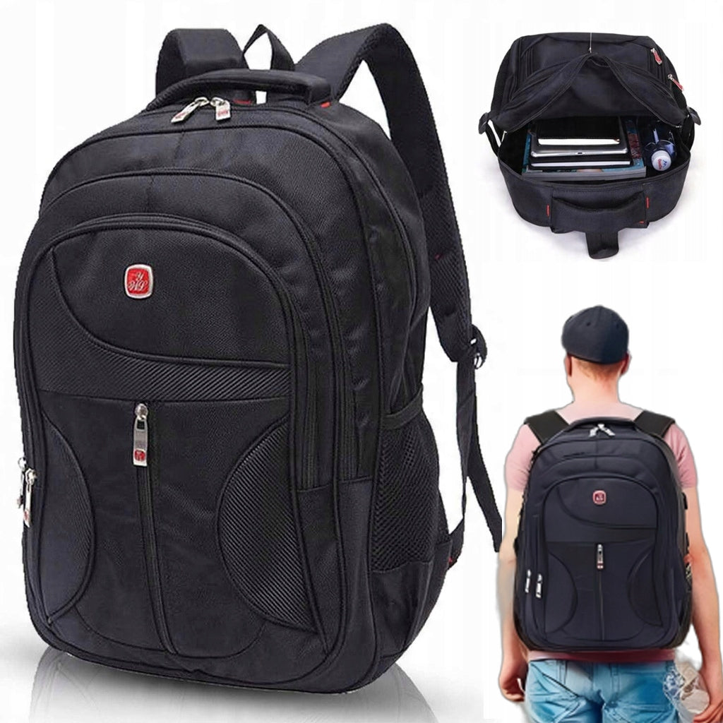 MEN'S BACKPACK 15,6 INCH FOR LAPTOP BLACK NYLON 45X31X15CM