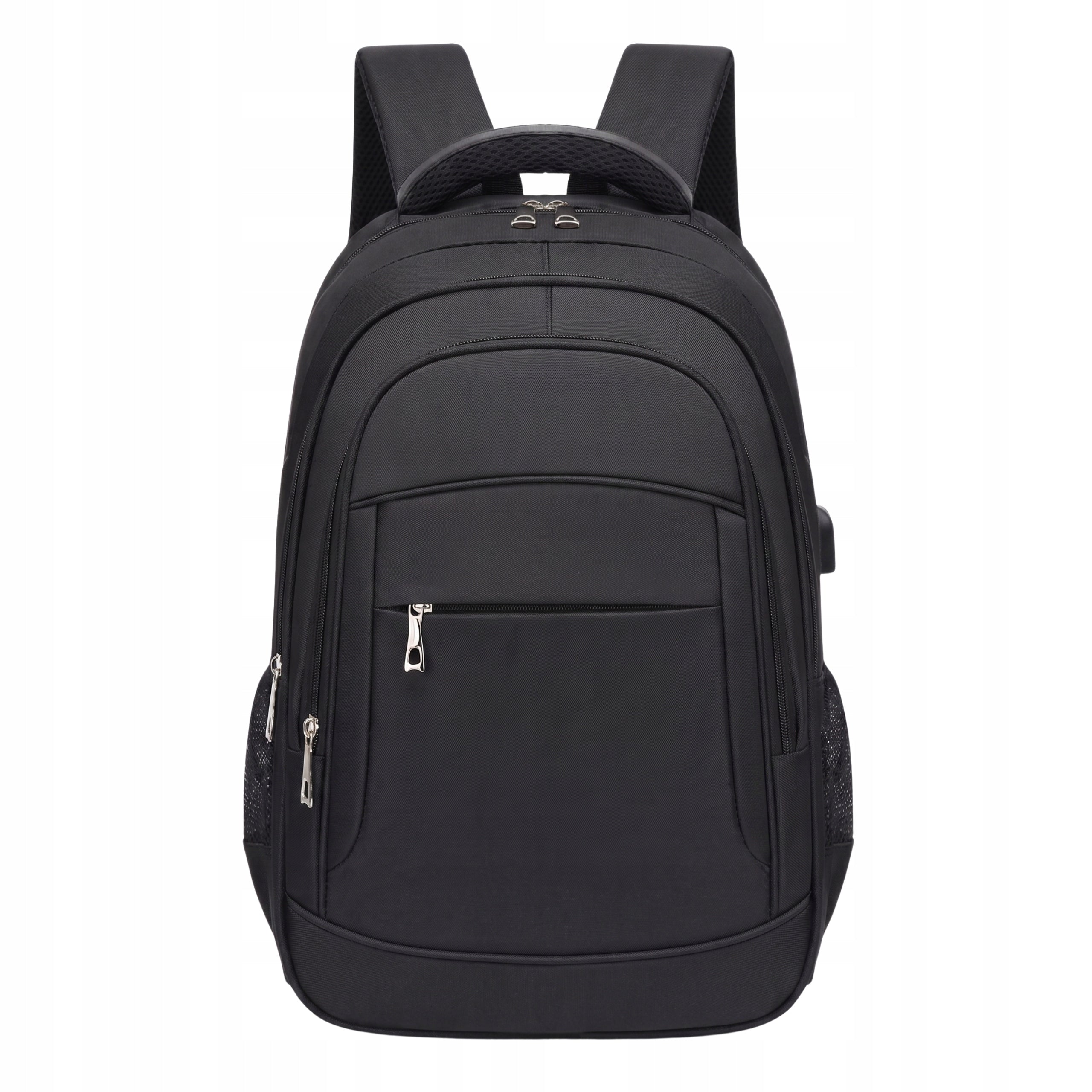 MEN'S BACKPACK BLACK FOR SCHOOL WORK WATERPROOF DURABLE ROOMY 4 COMPARTMENTS