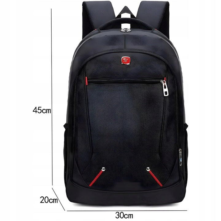 MEN'S BACKPACK FOR SCHOOL WORK BLACK URBAN ROOMY 30L WATERPROOF Brand no brand