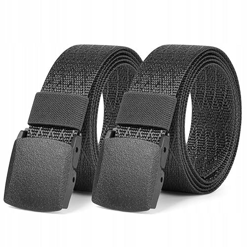 MEN'S NYLON STRAP ADJUSTABLE WITHOUT GOLF HOLES NETWORK BLACK