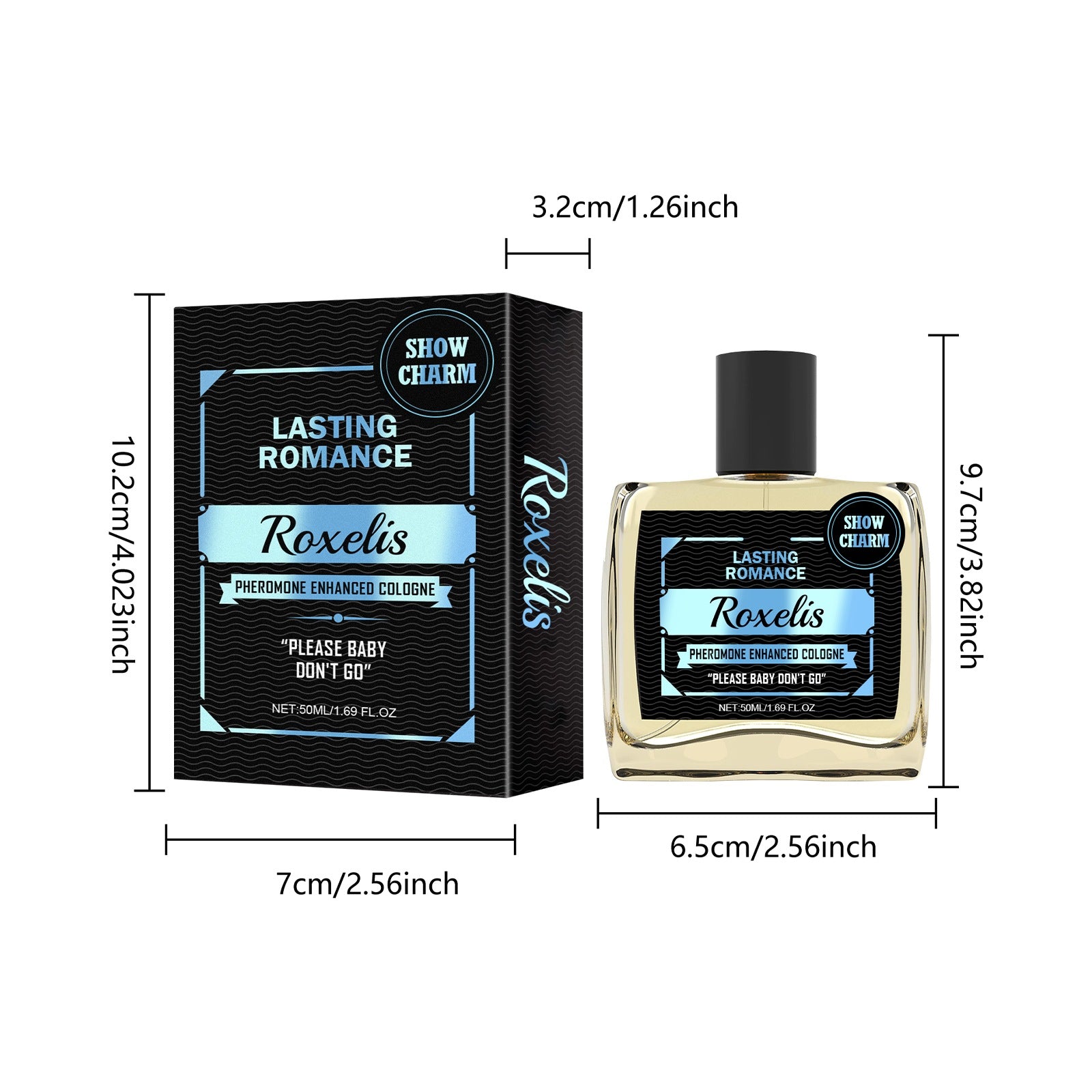 MEN'S PERFUME ROXELIS 50 ML COLOGNE ROOT WOOD Packaging status original