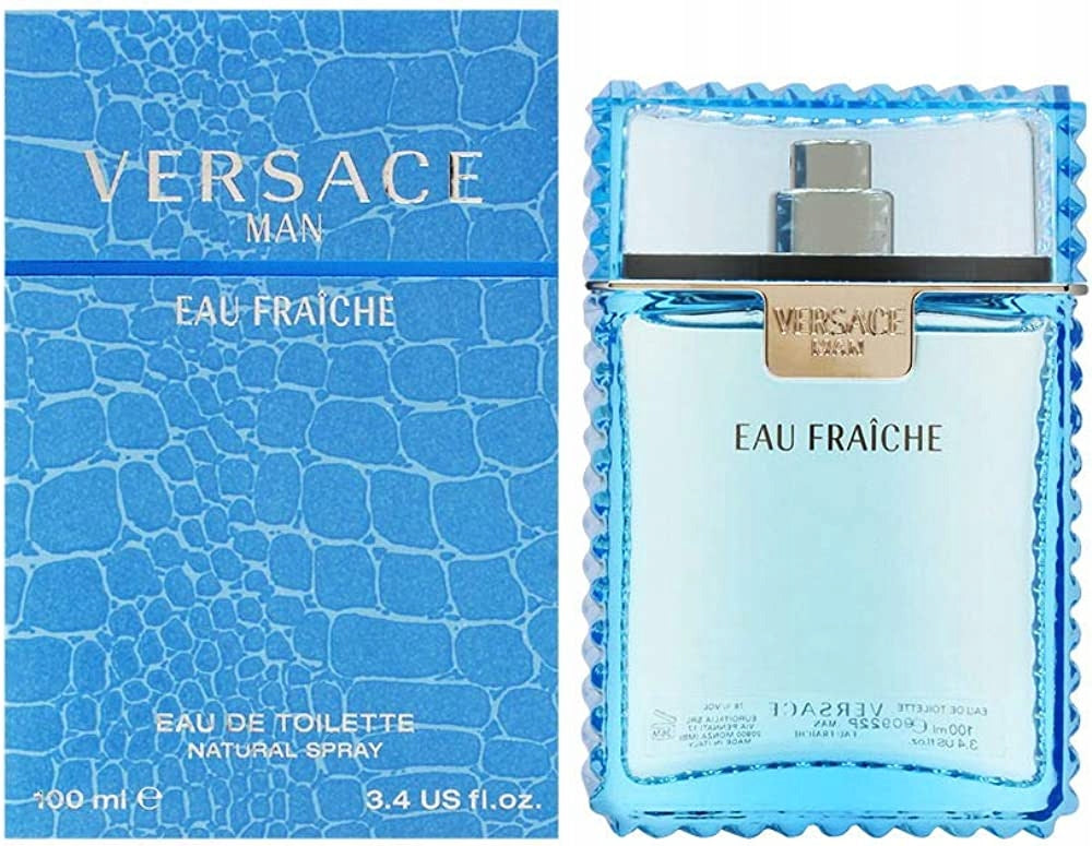 MEN'S PERFUME VERSACE EAU FRAICHE EDT 100 ML. ORIGINAL - PRODUCT - FOIL Packaging status original