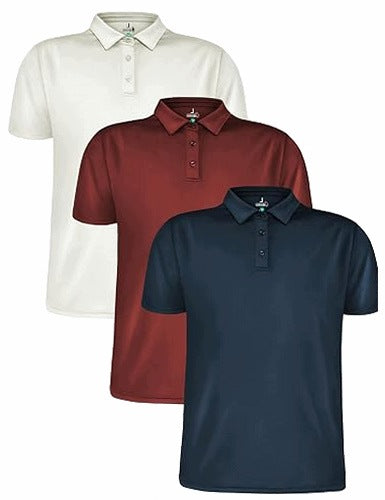 MEN'S POLO SHIRTS BREATHABLE QUICK-DRYING GOLF TENNIS SET OF 3