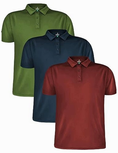 MEN'S POLO SHIRTS BREATHABLE QUICK-DRYING SET OF 3 FOR HOME