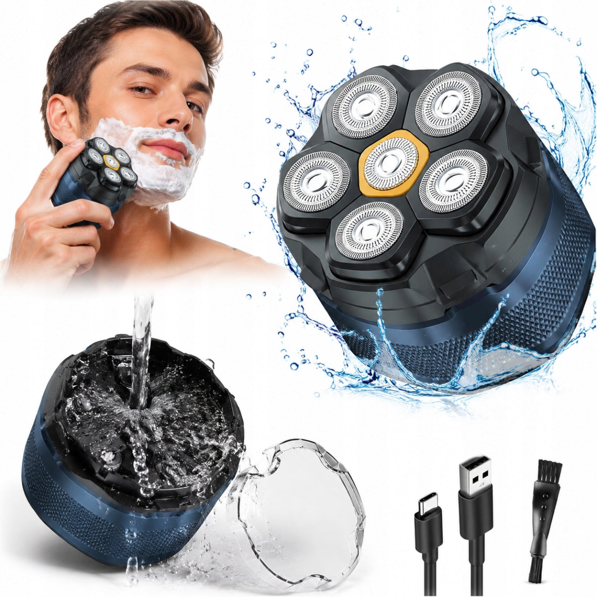 MEN'S SHAVER MAGNETIC RAZOR TRIMMER FOR SHAVING BEARD HAIR HEAD