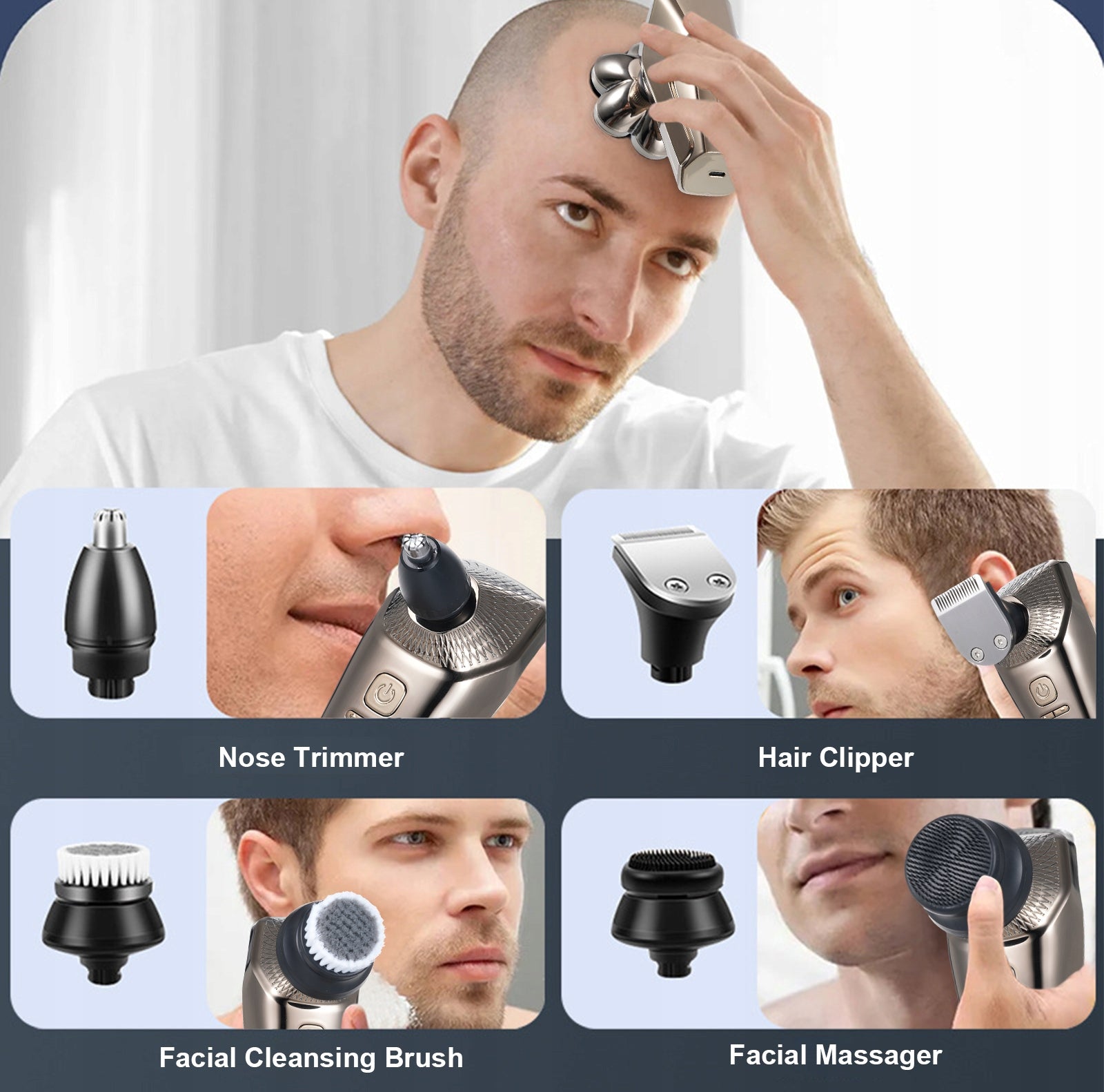 MEN'S SHAVER WITH FACE HEAD BLADES WATERPROOF Model 113