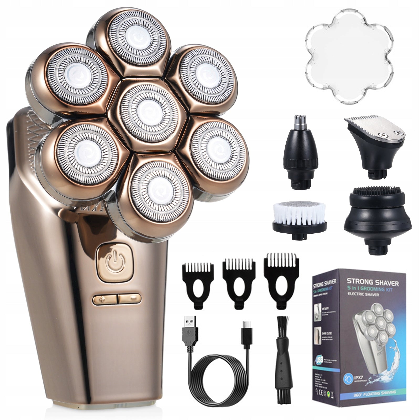 MEN'S SHAVER WITH FACE HEAD BLADES WATERPROOF