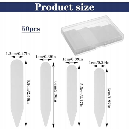 MEN'S SHIRT COLLAR STICKS SET OF 200 PIECES 5 SIZES Manufacturer code Bez marki
