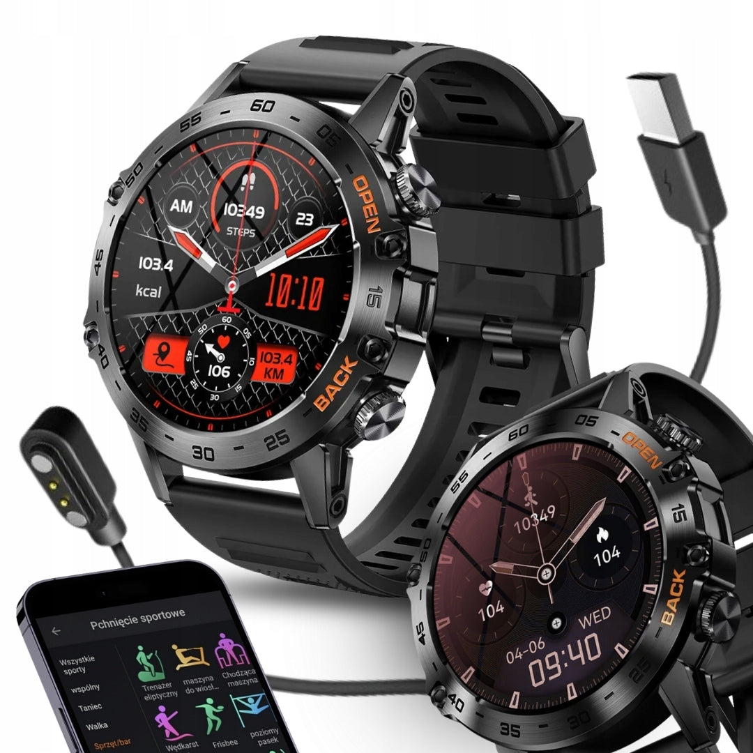 MEN'S SMARTWATCH 360x360 CONVERSATION MENU PL WATERPROOF