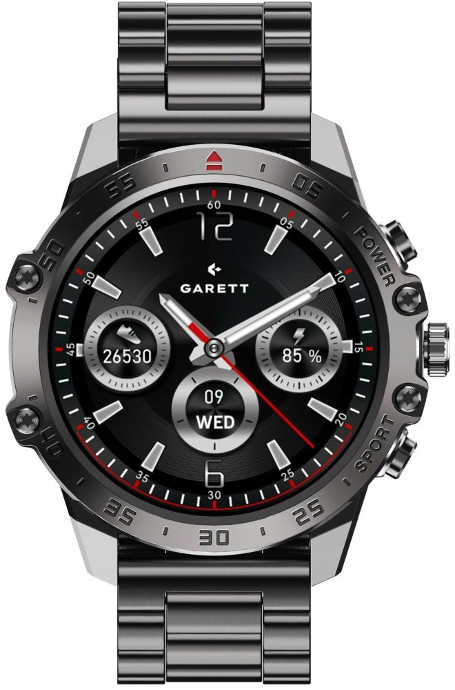 MEN'S SMARTWATCH GARETT V14 BLACK BLUETOOTH CALL 100 SPORTS MODES 47MM Manufacturer code V14 czarny stalowy