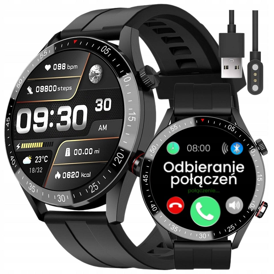 MEN'S SMARTWATCH GRAVITY +ENGRAVING CONVERSATION POLISH MENU 270mAh sport +CABLE