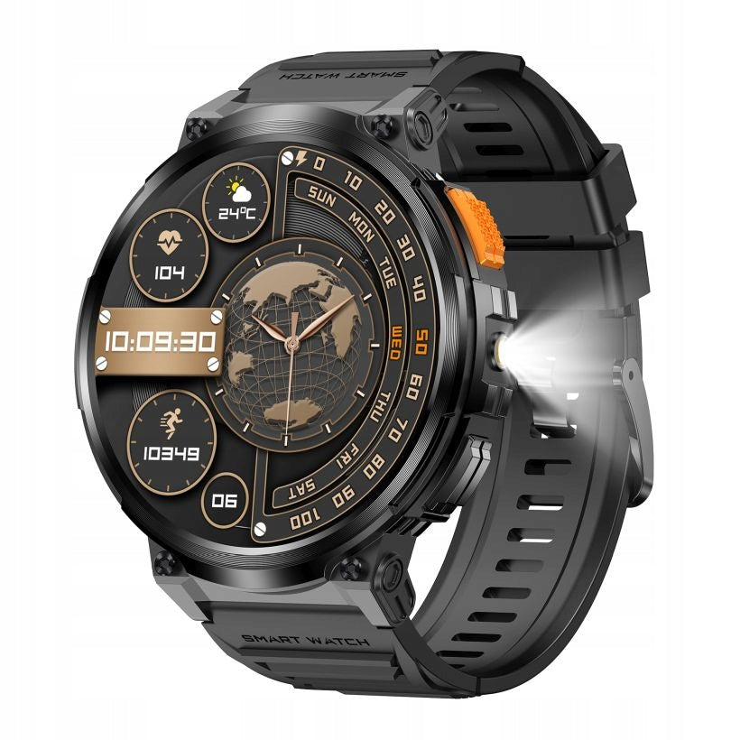 MEN'S SMARTWATCH GRAVITY GT23-3 BLACK WITH SMS CALLS FLASHLIGHT SMS - SET Manufacturer code 5900148050736