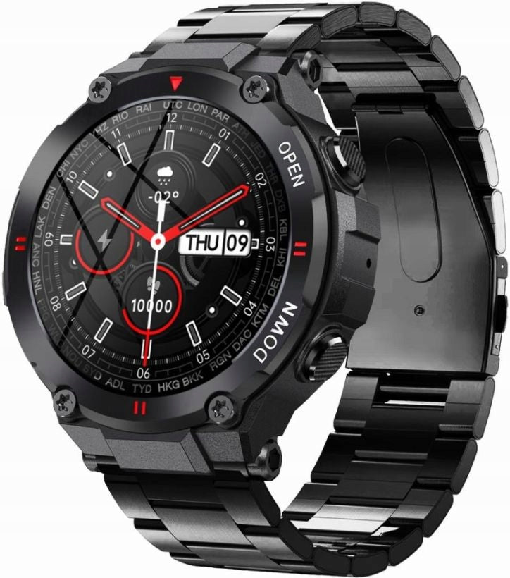 MEN'S SMARTWATCH GRAVITY GT7-2 BLACK WITH SMS TALKS PULSE OXYGEN MENU PL