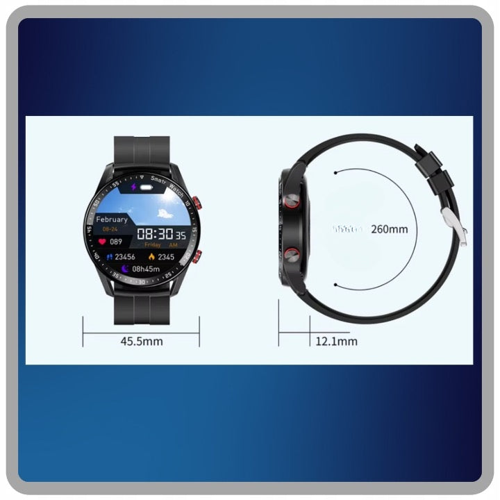 MEN'S SMARTWATCH POLISH MENU WATERPROOF CONVERSATIONS SPORT SMART WATCH PL Packaging status original