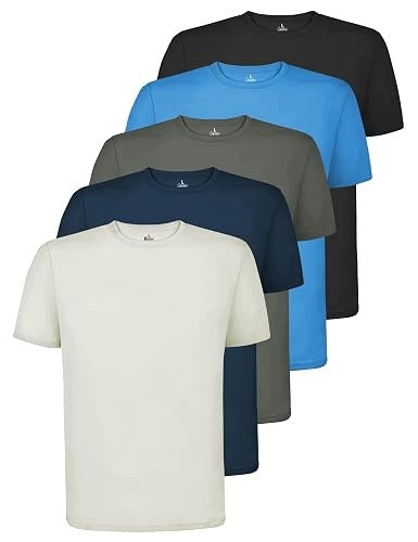 MEN'S SPORTS T-SHIRTS BREATHABLE QUICK DRYING SET OF 5 PCS FOR HOME Brand no brand