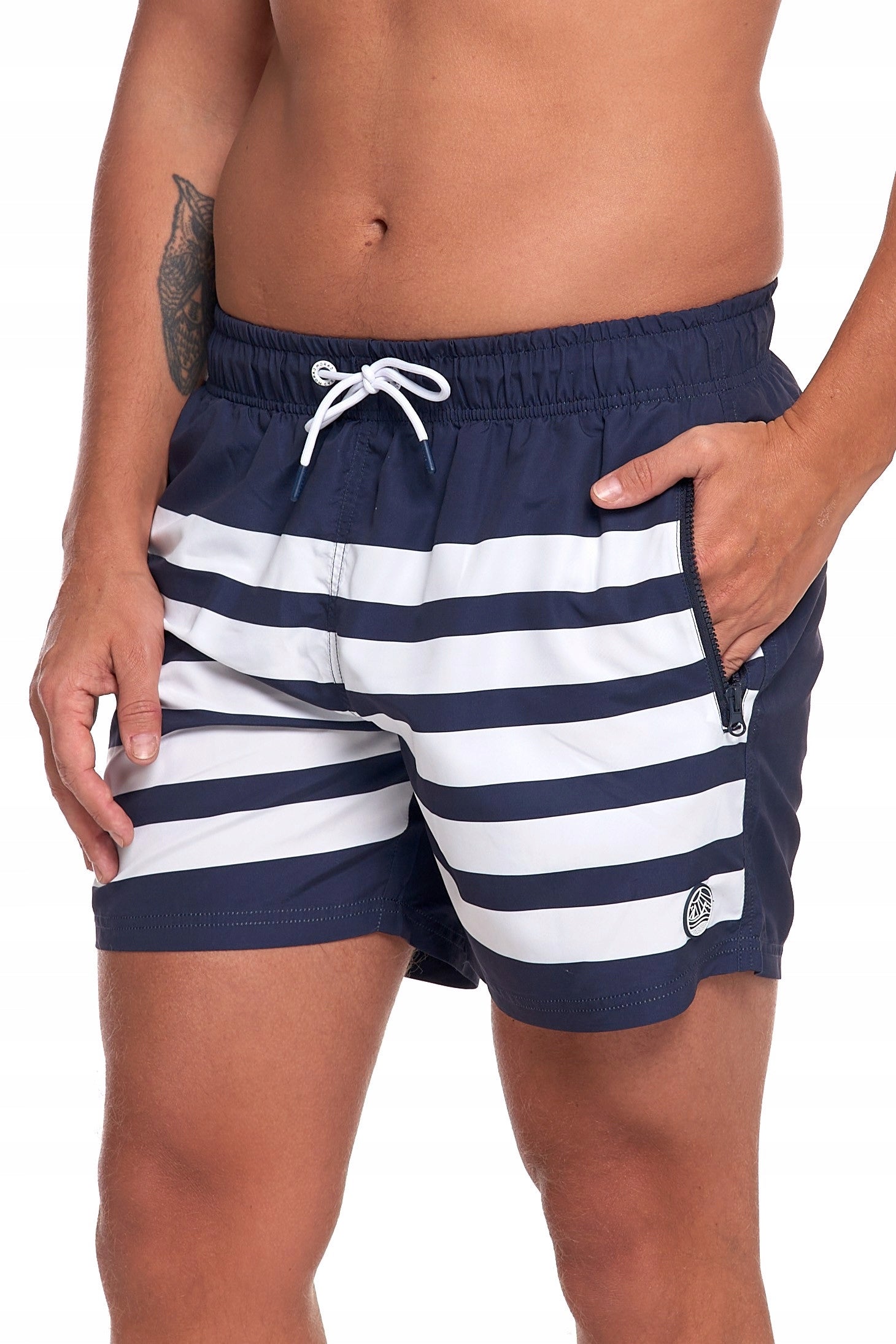 MEN'S SWIM SHORTS WITH POCKETS MORAJ BLUE L + TOWEL FREEBIE