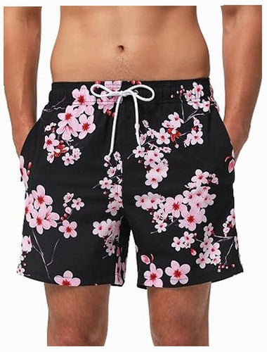 MEN'S SWIMMING TRUNKS QUICK-DRYING ZIPPER ADJUSTABLE SWIM SHORTS