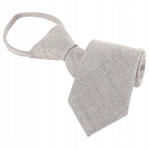 MEN'S TIE NARROW ZIPPER GLENCHECK BUSINESS CASUAL MEN'S