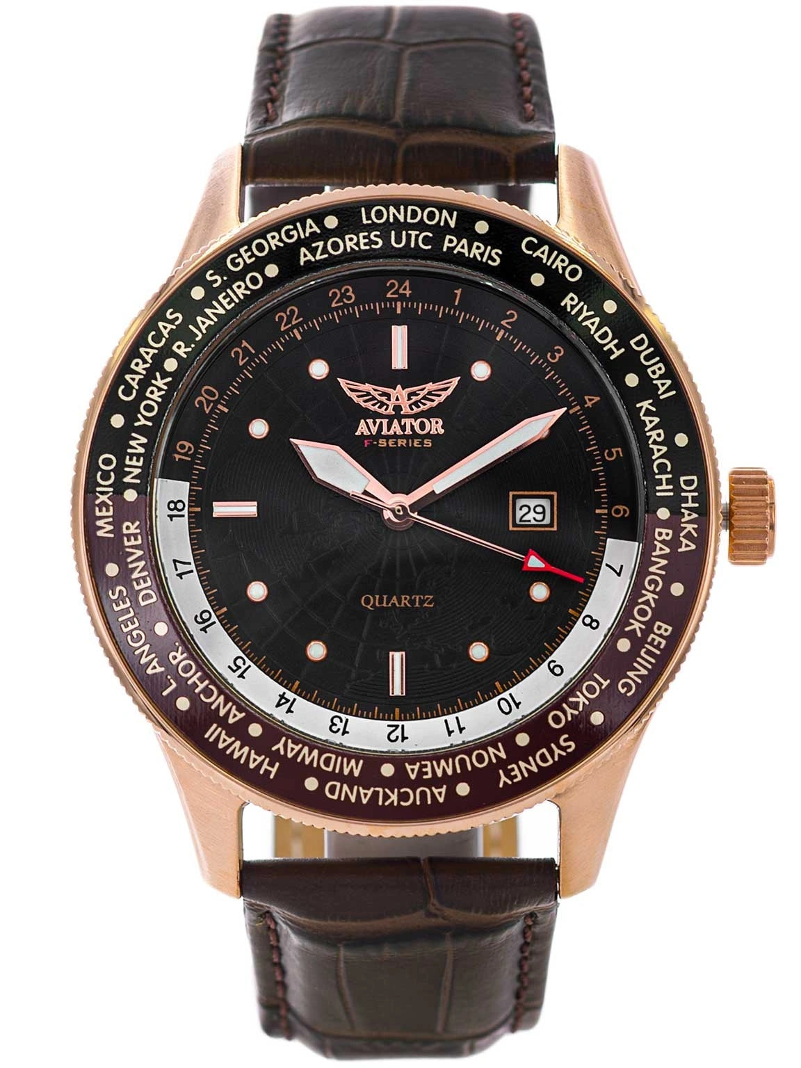 MEN'S WATCH AVIATOR AVAW9494 DATE F-SERIES Packaging status original
