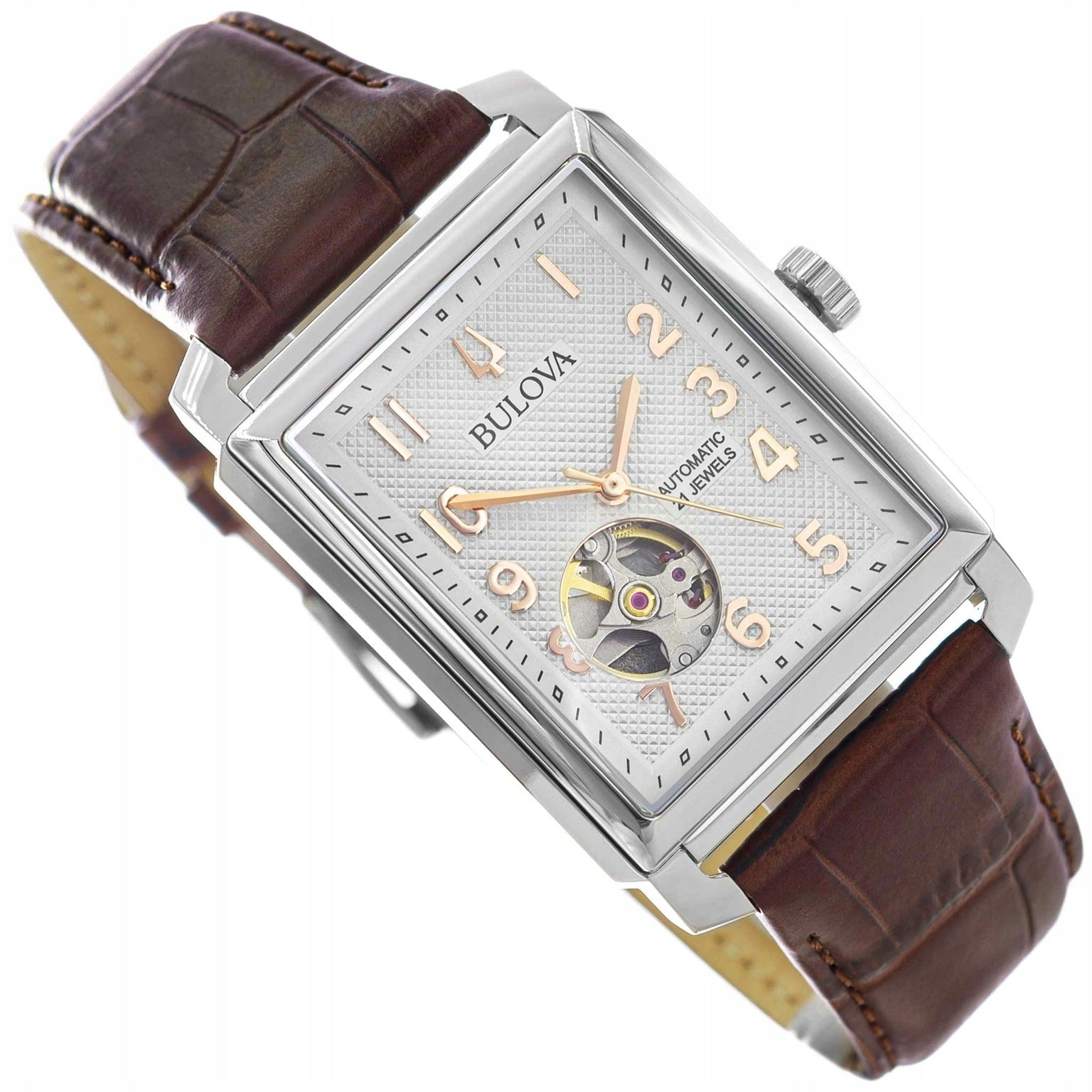 MEN'S WATCH BULOVA 96A268 SUTTON AUTOMATIC ON OPEN HEART STRAP