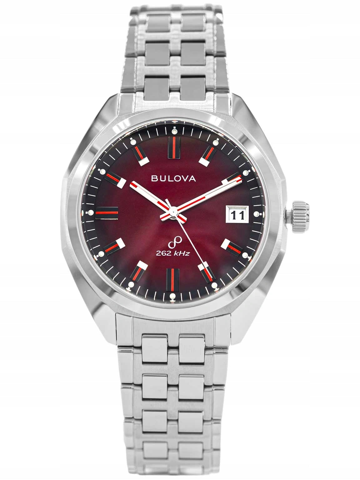 MEN'S WATCH BULOVA 96B401 SILVER ON BRACELET DATE ELEGANT Brand Bulova