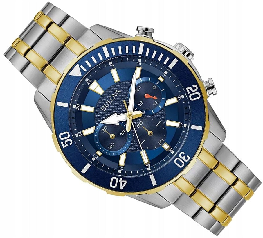 MEN'S WATCH BULOVA 98A246 WITH CHRONOGRAPH - LUMINOVA - WATERPROOF + BOX Manufacturer code 98A246